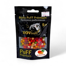 Прикормка пуффи vovbaits премиум 5+, мандарин, зип пакет 20 гр