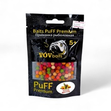 Прикормка пуффи vovbaits премиум 5+, тутти-фрутти, зип пакет 20 гр