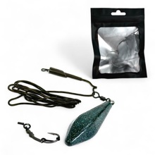 Оснастка Бойловая на ледкоре Roni-Rig 45lb 73-75 см, поводок флюрокарбон 13-14 см, крючок Хаябуса L1 номер 4 (скользящий 100гр)