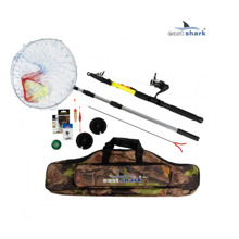 Спиннинг телескопический Delta в сборе (100-200u) 3м с катушкой поплавком с лес. 1-удилище в чехле