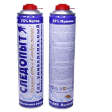 Газ всесезонный для портативных газовых приборов 400 мл, 800 см3, 336 г, резьба