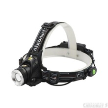 Фонарь налобный, аккумуляторный сибирский - вольт-м, 1 led, zoom, 220в, работает от 1 акб(слот под 2акб)