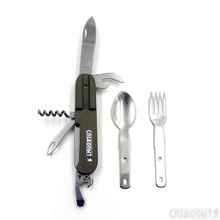 Мультитул 5 предметов (+ложка, вилка), в чехле, на блистере