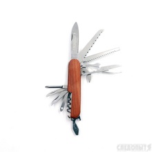 Мультитул 11 предметов, деревянная ручка, в коробке