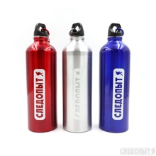 Бутылка питьевая 750 мл, алюминиевая, с карабином