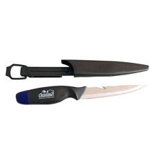 Нож разделочный, прорезиненная ручка, длина клинка 127 мм, в чехле