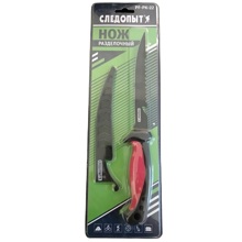 Нож разделочный филейный, прорезиненная ручка, длина клинка 150 мм, в чехле, цвет чёрный