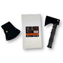 Топор туристический 240*130*85 мм, вес 350 г, с обрезиненной ручкой, в чехле