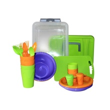 Набор для пикника Weekend, пластик, на 4 персон, контейнер