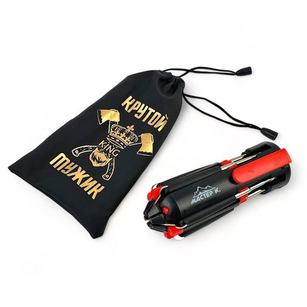 Мультитул 8 предметов + фонарь в сумочке Крутой мужик Мультитул 8 предметов + фонарь в сумочке Крутой мужик