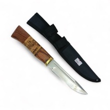 Нож охотничий ролло 26 см, клинок 140мм/3,4мм, деревянная рукоятка