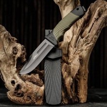 Нож тактический альфа, в пластиковом чехле, 23 см, клинок 115мм/2,8мм, со стеклосбоем, зеленый