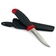 Нож туристический, 21 см, клинок 98мм/1,8мм, урал, в пластиковом чехле, красный