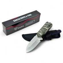 Нож охотничий сафари 15 см, клинок 68мм/4мм, металлическая рукоятка