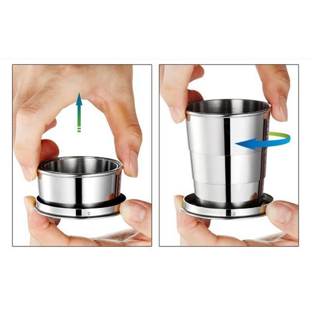 Стакан складной с карабином, 70 мл, ф-5см Стакан складной с карабином, 70 мл, ф-5см