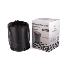 Кастрюля походная с радиатором 1 л, с анодир покрытием/24