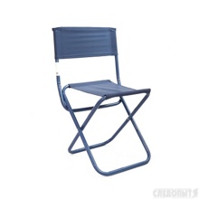 Стул туристический складной со спинкой, маленький, размер 320*340*580 мм, труба сталь 16*1 мм (цвет темно-синий)