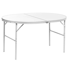 Стол складной овальный 120x90, алюминий без чехла