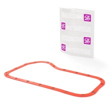 Прокладка ваз-2101-2107, 2121, 2123 картера маслянного с металлическими шайбами силикон красный drive