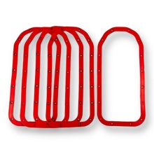 Прокладка поддона для ваз 2108-14-15 силикон красный (с шайбами)