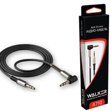 Телефонный кабель aux аудио, 3,5мм A-A, угловой разъем, с пружиной, материал силикон, цвет черный