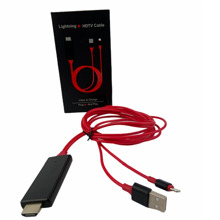 Телефонный кабель hdtv для IPhone 5/6/7 - HDMI универсальный с питанием через Micro USB, 2 м