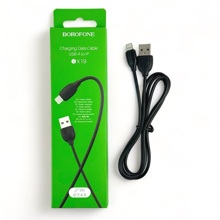 Телефонный кабель для IPhone X - USB, 1 м, материал пвх, цвет черный