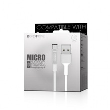 Телефонный кабель для Micro USB- USB, 1 м, 2,4 а, материал пвх, цвет черный