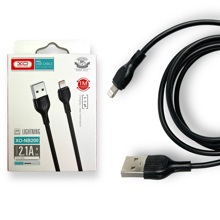 Телефонный кабель iphone - usb, 1 м, 2.1 A, материал пвх, цвет черный