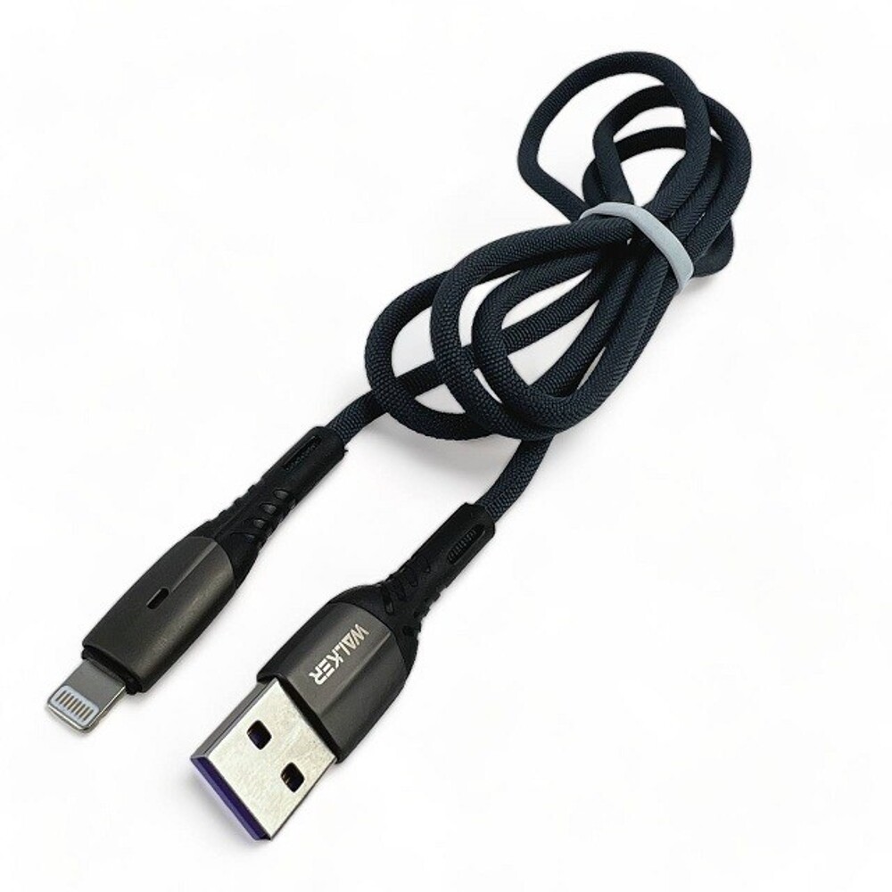 Телефонный кабель iphone x - usb, 1 м, 3,1 A, в матерчатой оплетке, индикатор, цвет серый Телефонный кабель iphone x - usb, 1 м, 3,1 A, в матерчатой оплетке, индикатор, цвет серый