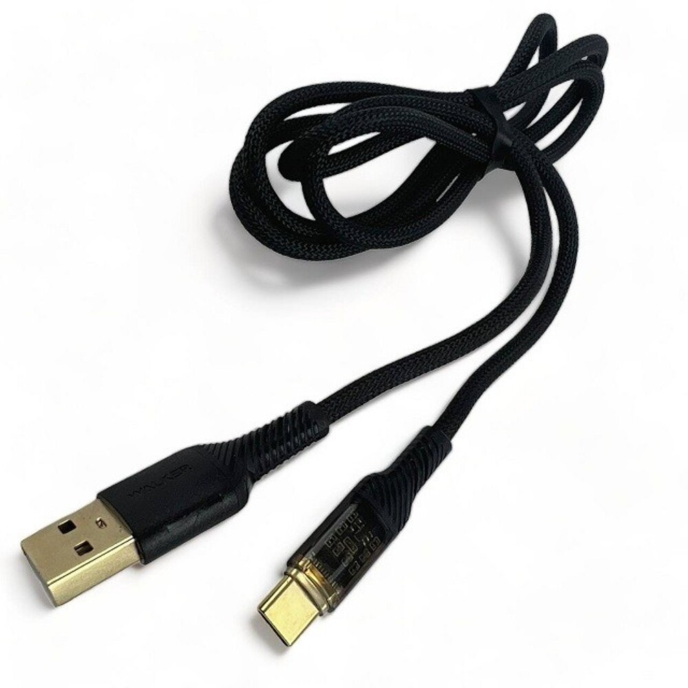 Телефонный кабель type-c - usb, 1 м, цвет черный Телефонный кабель type-c - usb, 1 м, цвет черный