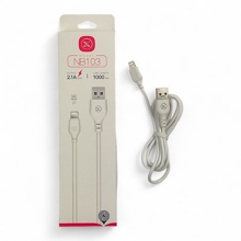 Телефонный кабель iphone - usb, 1 м, 2.1 а, материал пвх, цвет белый