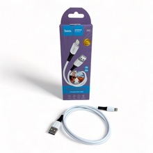 Телефонный кабель для IPhone - USB, 1 м, 2,4 A, силиконовый, быстрая зарядка, цвет белый