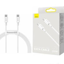 Телефонный кабель для TYPE-C - TYPE-C, 1 м, 100 A, цвет белый