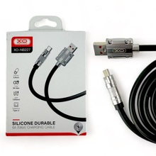 Телефонный кабель для TYPE-C - USB, 1,2 м, 6 A, силикон, цвет черный