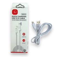 Телефонный кабель для IPhone - USB, 1 м, 2,4 A, плетеный, цвет белый