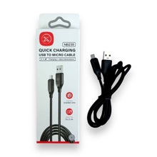 Телефонный кабель для Micro USB- USB, 1 м, 2,4 A, плетеный, цвет черный