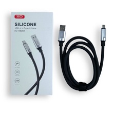 Телефонный кабель для TYPE-C - USB, 1м, 6 A, цвет черный