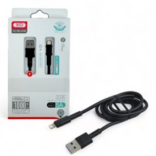 Телефонный кабель для IPhone - USB, 1 м, 5 A, материал TPE, цвет черный