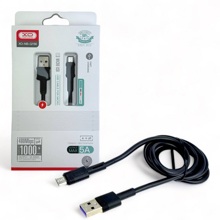 Телефонный кабель для Micro USB- USB, 1 м, 5 A, материал нейлон, цвет черный