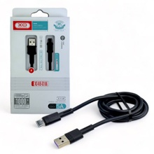 Телефонный кабель для TYPE-C - USB, 5 A, материал TPE, цвет черный, 1 метр