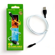 Телефонный кабель для IPhone - USB, 1 м, 2,4 A, силиконовый, цвет белый