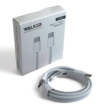 Телефонный кабель type-c - type-c, 1 м, 65 W, цвет белый