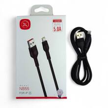 Телефонный кабель iphone - usb, 1 м, 5 а, материал пвх, цвет черный