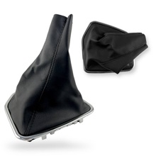 Чехол на рычаг кпп ваз 2172 рамка хром, черная строчка