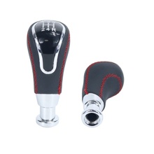 Ручка кпп кожа (красная строчка) R назад