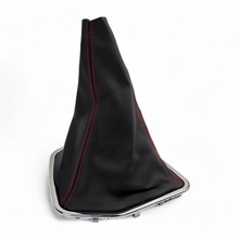 Чехол на рычаг кпп ваз 2172 рамка хром, красная строчка