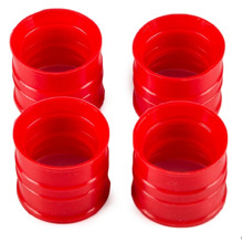 Комплект силиконовых соединительных муфт ресивера на 2112, красные (комплект из 4 штук)