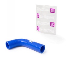 Патрубок ваз-21082, 2114 от термостата к помпе угол 1шт силикон синий profi