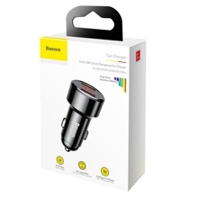 Телефонное азу 2 usb + led-дисплей, 45 W, 6 а, цвет черный